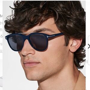 Tom Ford TF1098 Damian-02 Sunglasses Men Shiny Navy Blue  54mm -17-145 •2 $459